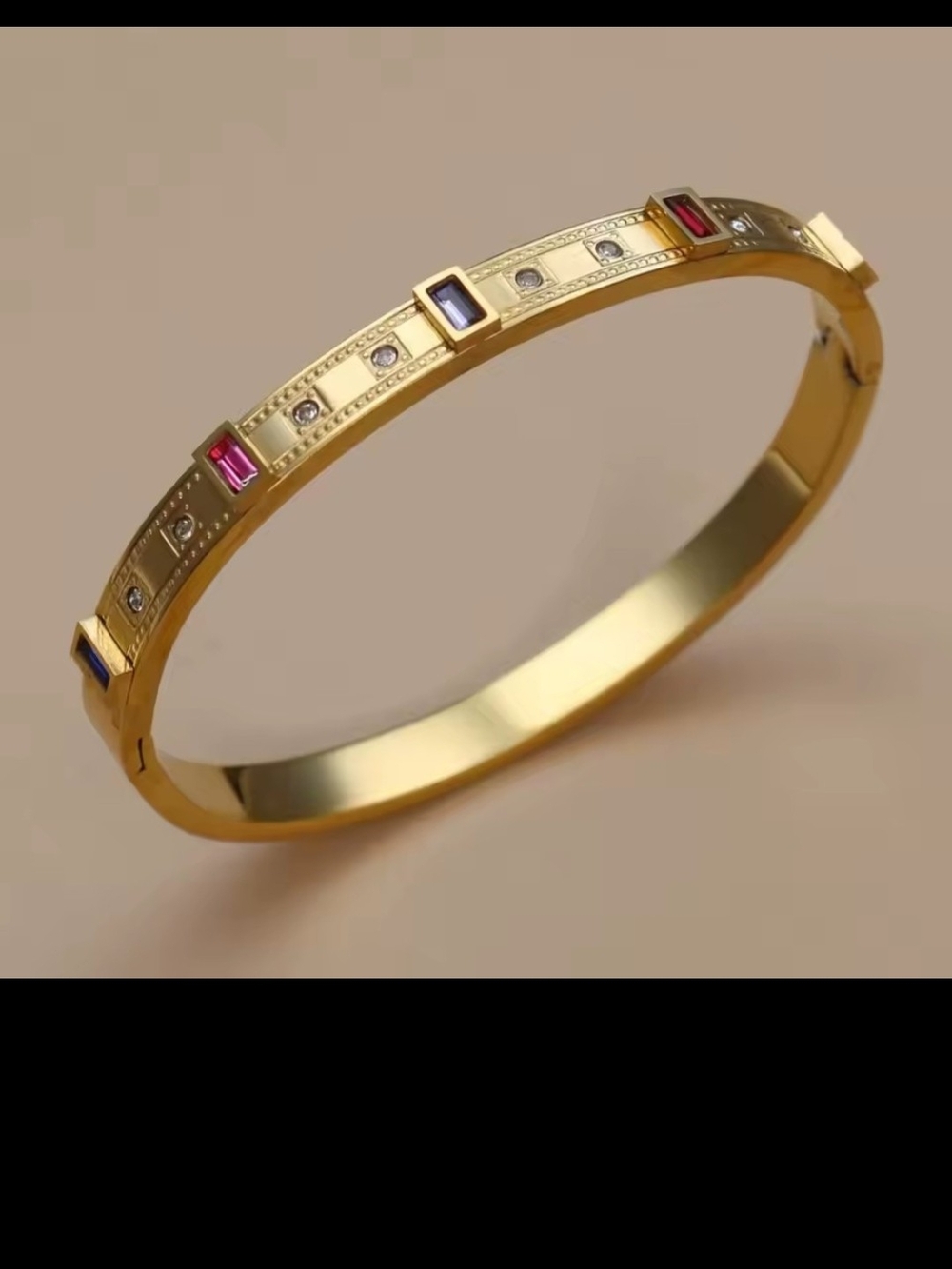 Gold Plated. Accent Bangle Bracelet - Women's Jewelry